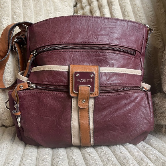 Rosetti Maroon and Beige Shoulder Bag - Picture 10 of 10